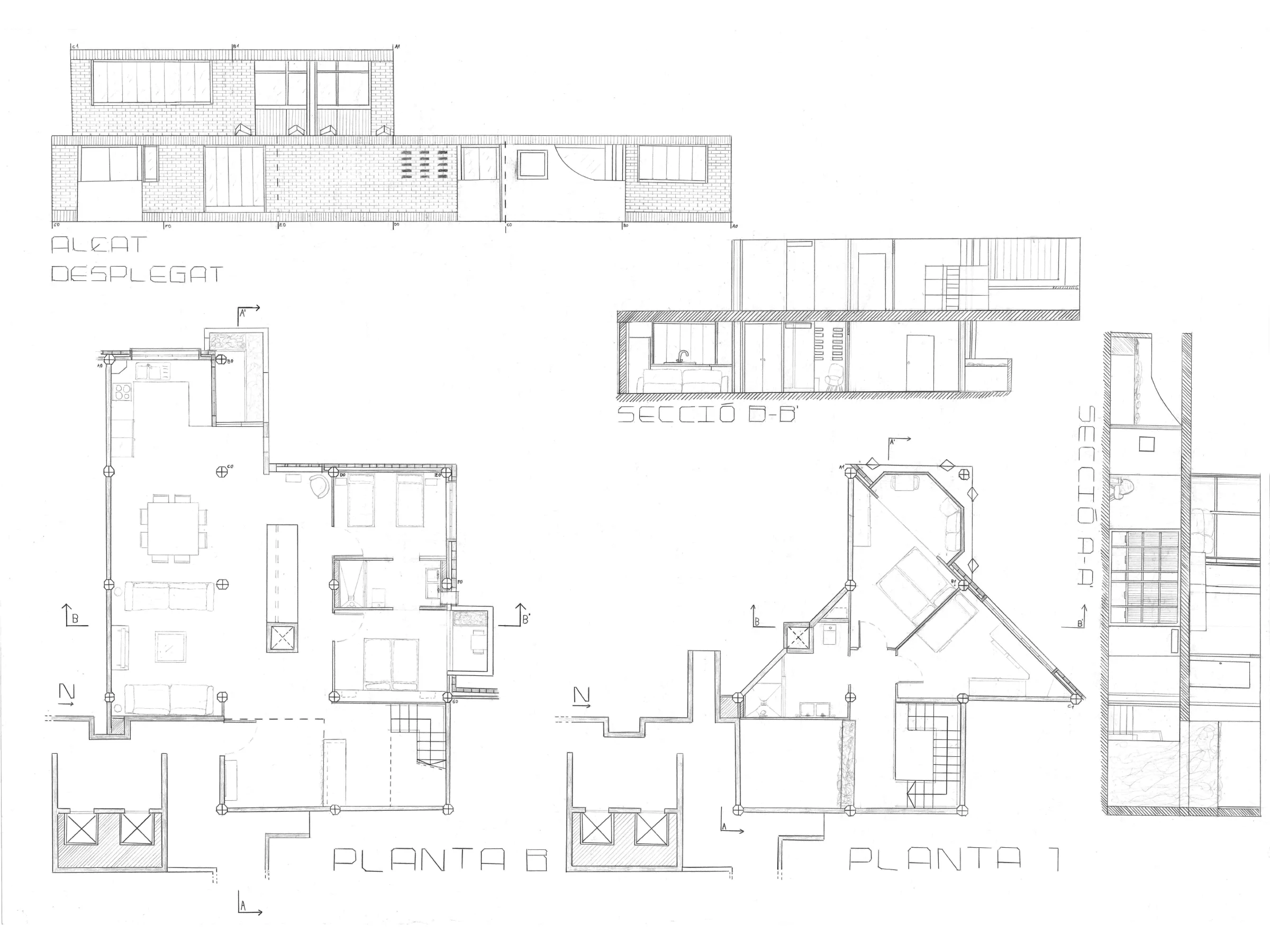 Joan Artero - Barri Gaudí - Plantes, alçat i seccions