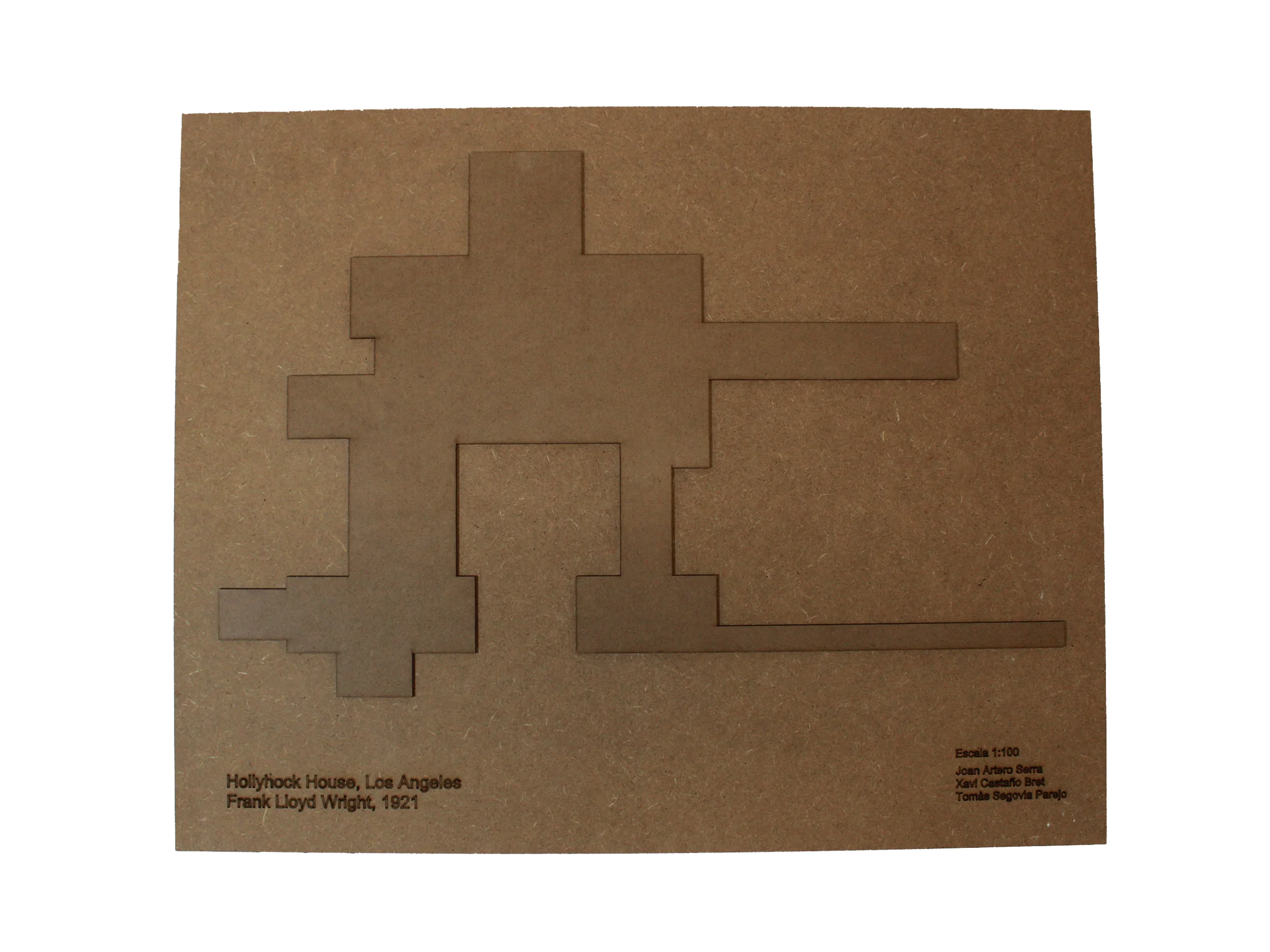Joan Artero - Hollyhock House - Base de la maqueta