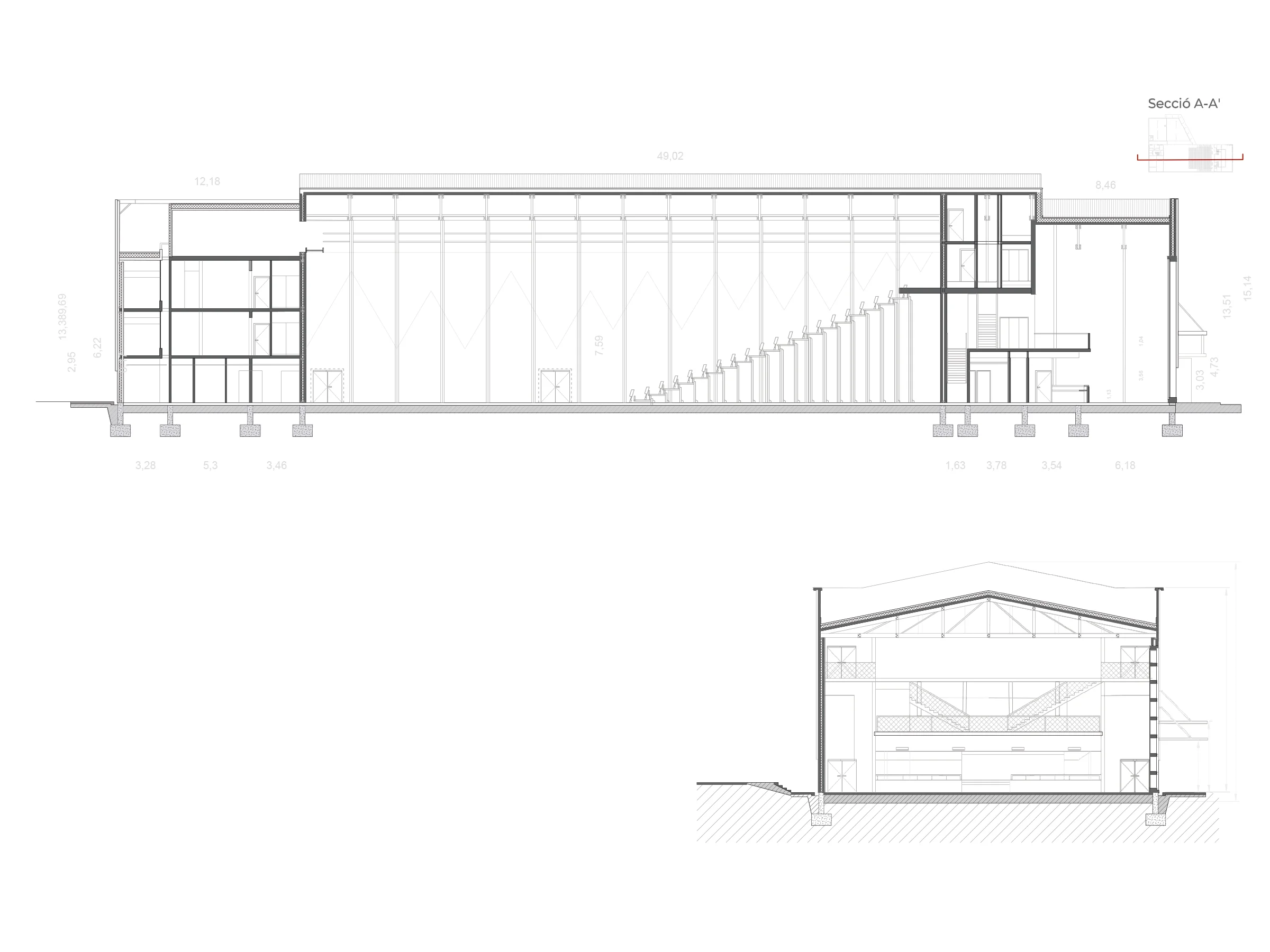 Joan Artero - Teatre Jean-Claude Carrière - Seccions constructives
